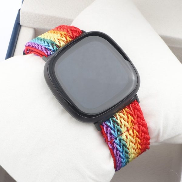 Fitbit Sense   Versa 3 nylon wave pattern watch strap - Multi-color Online Sale