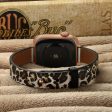 Apple Watch 40mm top layer genuine leather watch strap - Leopard Cheap