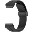 Garmin Fenix 7   6   5 22mm Wrist Strap Flexible Silicone Watch Band with Magnetic Buckle - Black For Cheap