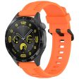 KALEBOL 22mm Silicone Strap for Huawei Watch 4   4 Pro   GT 4 46mm Tire Texture Watch Band - Orange For Cheap