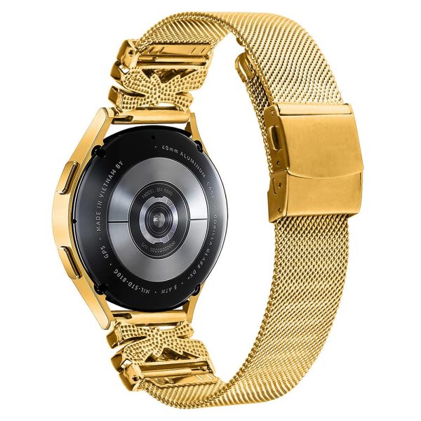 Huawei Watch 2   GT 2 42mm   GT 3 42mm Stylish Stainless Steel Silver 20mm Watch Strap Band - Gold Sale