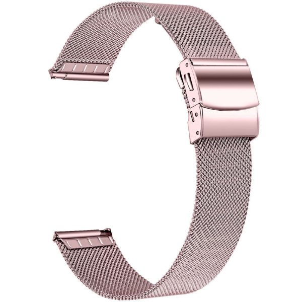 Samsung Galaxy Watch7 44mm   40mm Metal Watch Strap Milanese Mesh Wrist Band with Folding Buckle - Rose Pink For Sale