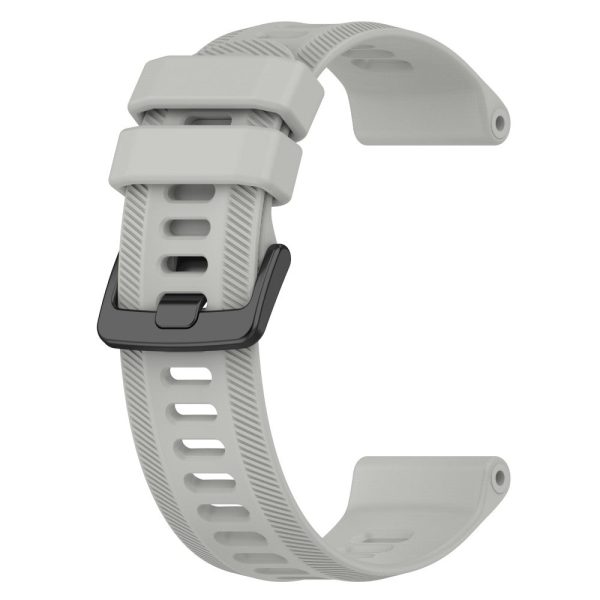 Twill design silicone watch strap for Garmin watch - Grey For Cheap