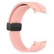 Samsung Galaxy Watch7 40mm Replacement Band Magnetic Folding Black Buckle Silicone Strap - Light Pink Hot on Sale