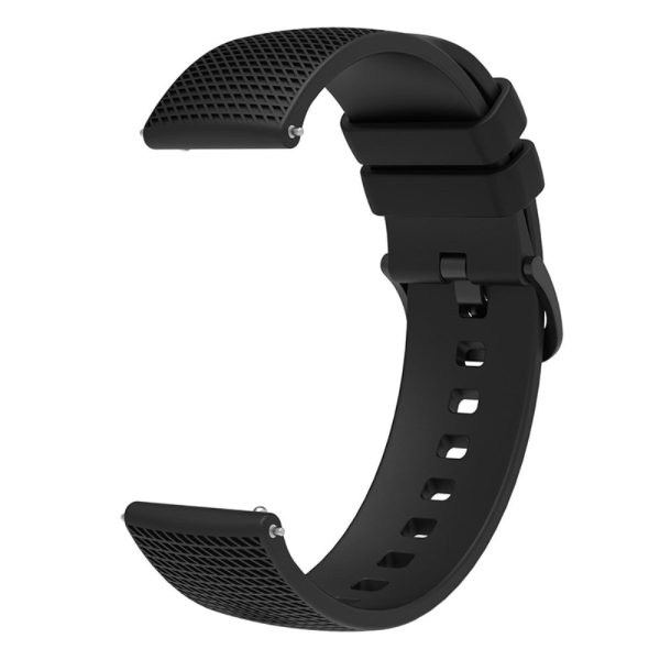 Garmin Vivomove 3   GarminMove 3 Silicone Watch Strap 20mm Plaid Pattern Sport Bands - Black Online Sale