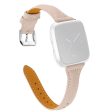 Fitbit Versa 2   Versa Lite   Versa simple genuine leather watch strap - Pink on Sale