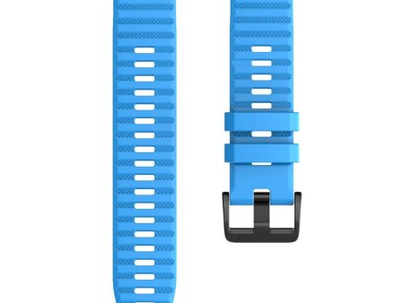 KALEBOL KLB-LWGJ-001 For Garmin Fenix 7   7 Pro 22mm Watch Band Concave Dot Silicone Strap - Sky Blue Supply