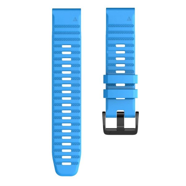 KALEBOL KLB-LWGJ-001 For Garmin Fenix 7   7 Pro 22mm Watch Band Concave Dot Silicone Strap - Sky Blue Supply