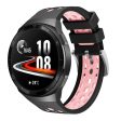 Huawei Watch GT 2e dual color silicone watch band - Black   Light Pink Hot on Sale