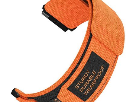 20mm Nylon Watch Band for Samsung Galaxy Watch FE 40mm   Watch7 44mm   40mm Loop Fastener Strap - Orange Sale