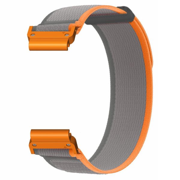 Garmin Fenix 7   Fenix 6 GPS   Fenix 5 Trail Loop Strap Nylon Watch Band - Orange   Grey+Orange Fashion