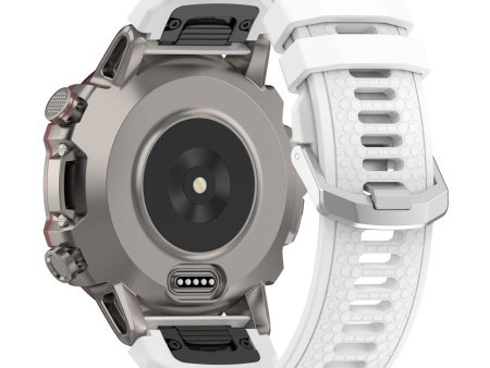 Silicone honeycomb pattern strap for Amazfit   Garmin   Coros watch - White For Cheap