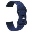 Garmin Venu 2 Plus   vivoactive 5 20mm Silicone Watch Band Leopard Texture Adjustable Strap - Navy Blue Discount