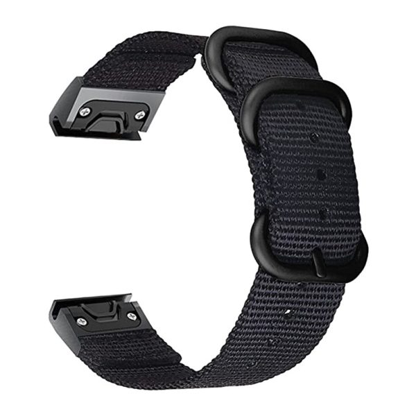 26mm nylon watch strap for Garmin watch - Black Online Sale