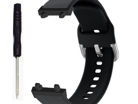 Amazfit T-Rex 2 flexible silicone watch strap - Black For Discount