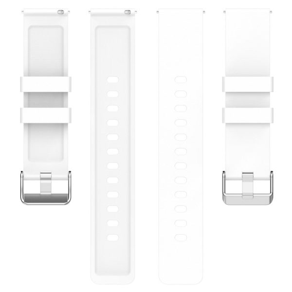 20mm Universal silicone strap with stainless steel buckle - White Fashion