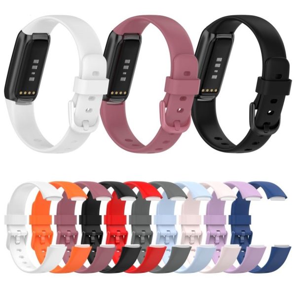 Fitbit Luxe simple silicone watch strap - White   Size: L Cheap