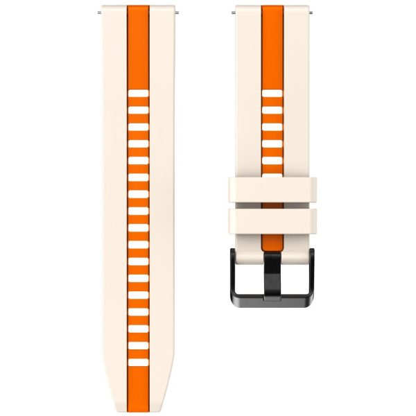 Huawei Watch 4   4 Pro   GT 4 46mm Replacement Strap 22mm Universal Silicone Watch Band - Starlight+Orange Fashion