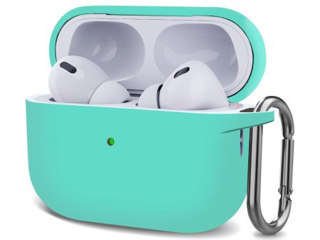 AirPods Pro 2 silicone case with buckle - Mint Green Sale