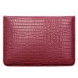 11-12   Laptop Sleeve Vegan Leather Crocodile Texture Stand Laptop Case Bag - Purplish Red Online Sale