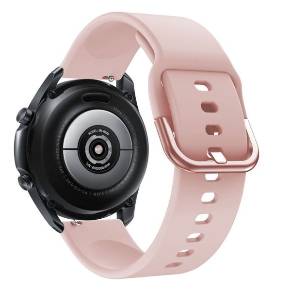 Samsung Galaxy Watch 3 (45mm) simple silicone watch band - Pink For Cheap