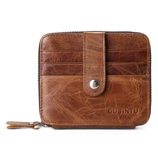 GUBINTU Universal multi-slots retro style genuine leather wallet Online now