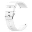 20mm Universal silicone strap with stainless steel buckle - White Fashion