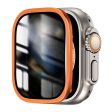 Apple Watch Ultra 49mm   Ultra 2 49mm Aluminum Alloy Watch Case with Anti-spy Tempered Glass Film - Orange Online Sale