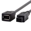 CY FW-012-BK 1394 Cable FireWire 400-to-800 Adapter Cable - Black Discount