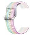 22mm Universal rainbow color silicone watch strap - Transparent Rainbow For Sale