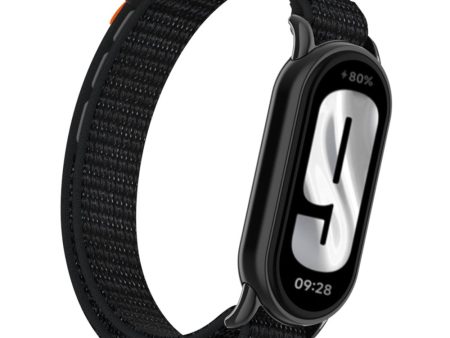 Xiaomi Mi Band 9   Smart Band 8 Watch Strap Nylon Loop Adjustable Wrist Band - Reflective Black Supply