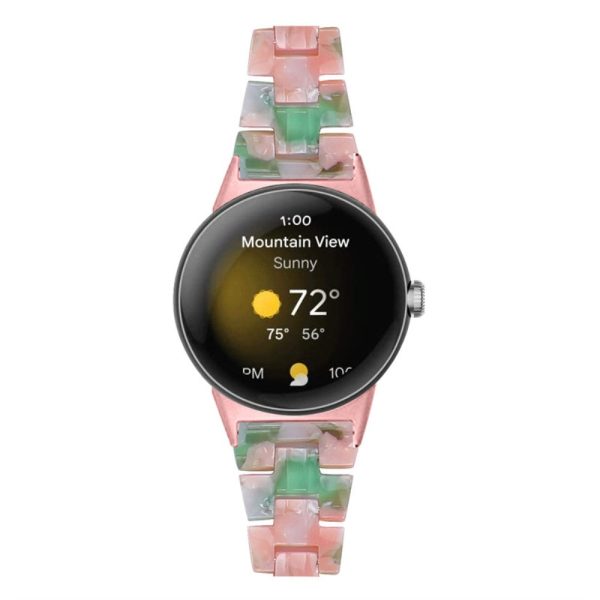 Google Pixel Watch resin style watch strap - Pink Green Mix Online Hot Sale