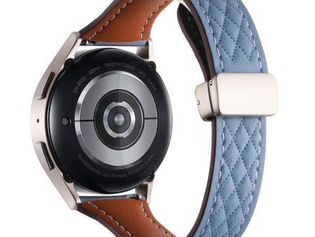 Samsung Galaxy Watch3 45mm   Huawei Watch GT 4 46mm Watch Band 22mm Genuine Cow Leather Strap - Blue For Discount