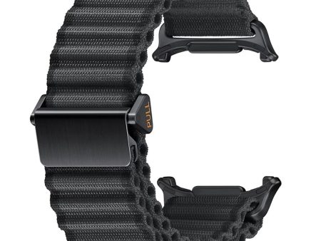 Samsung Galaxy Watch Ultra 47mm Nylon Watch Band Replacement Wrist Strap - Black Online now