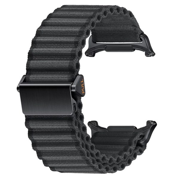 Samsung Galaxy Watch Ultra 47mm Nylon Watch Band Replacement Wrist Strap - Black Online now