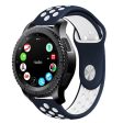 Samsung Gear S3 hollow two-tone silicone watch strap - White   Blue Supply