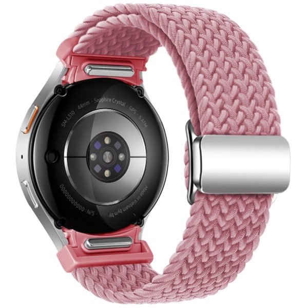 Samsung Galaxy Watch 20mm Braided Watch Band Magnetic Strap - Pink Hot on Sale