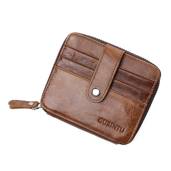 GUBINTU Universal multi-slots retro style genuine leather wallet Online now