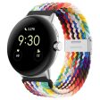 Nylon watch strap for Google Pixel Watch - Rainbow For Discount