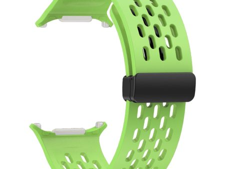 KALEBOL Samsung Galaxy Watch Ultra 47mm Silicone Band Magnetic Replacement Strap - Fluorescent Green Online