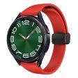 20mm Universal silicone strap with black buckle - Red For Sale