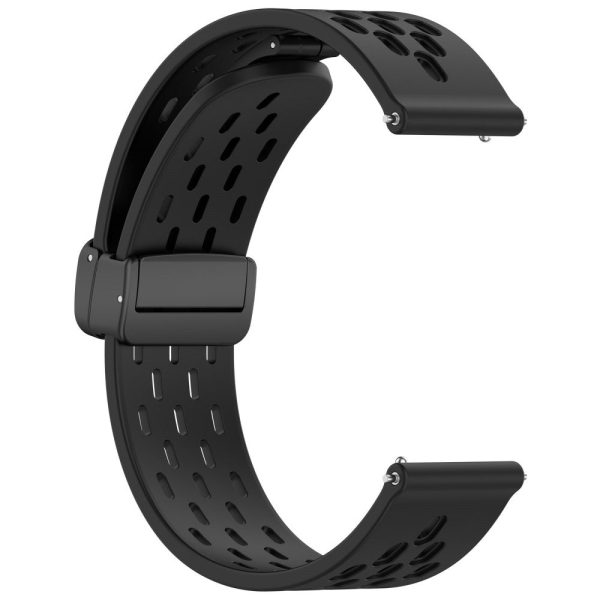 22mm simple silicone strap for Samsung and Huawei watch - Black Supply