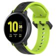 22mm Universal dual color silicone strap - Black   Lime For Sale