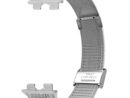 Huawei Band 9 Watch Bracelet Milanese Mesh Replacement Strap with Metal Connector - Silver Online now