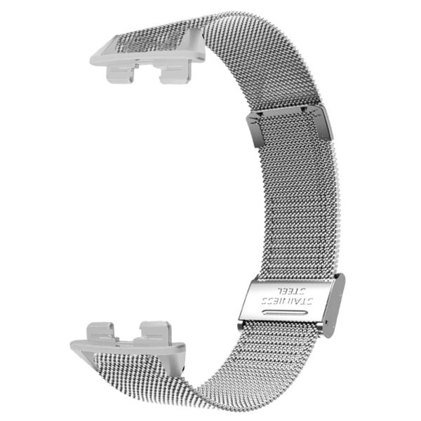 Huawei Band 9 Watch Bracelet Milanese Mesh Replacement Strap with Metal Connector - Silver Online now