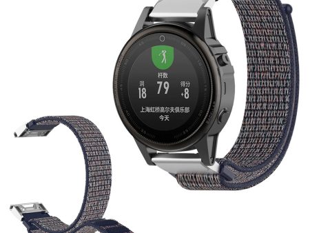 Garmin Fenix 6S   Fenix 5S Plus nylon loop watch band - Navy Blue Fashion