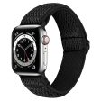 Apple Watch 42mm - 44mm nylon design watch strap - Black Fashion