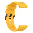 26mm breathable silicone watch strap for Garmin watch - Yellow Online