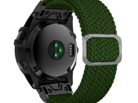 26mm nylon strap for Garmin and Coros watch with buckle - Green on Sale