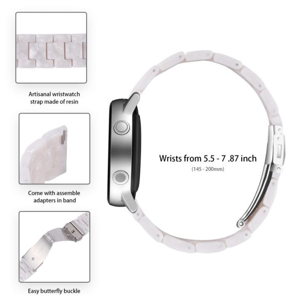 Garmin Vivoactive 4 Resin Watch Strap 22mm Water Resistant Replacement Watch Band - Pearl White Online now